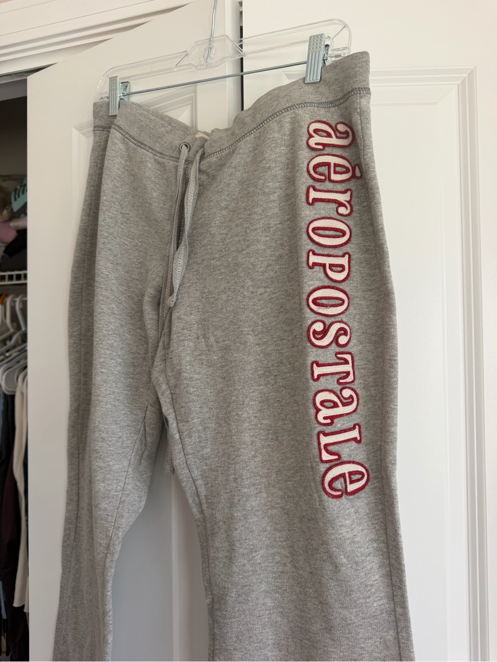 Aeropostale Gray Sweatpants with Red Logo